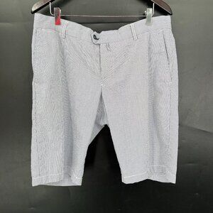 Gutteridge Dal 1878 blue pinstripe seersucker shorts preppy nautical 54 38 Men's